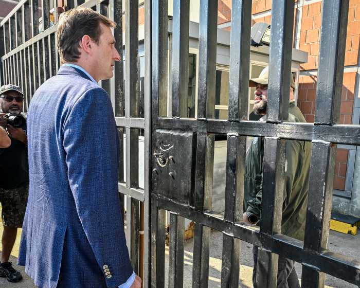 dan goldman outside MDC gate