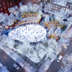 Domino Square Ice Rink. Rendering by Daniel Levin for Two Trees Management
