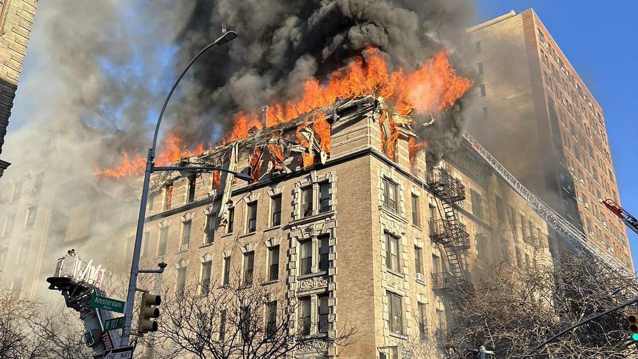 The blaze broke out around 8:20 a.m. at an apartment complex at the intersection of West 107th Street and Amsterdam Avenue, authorities said. (Courtesy of the FDNY)