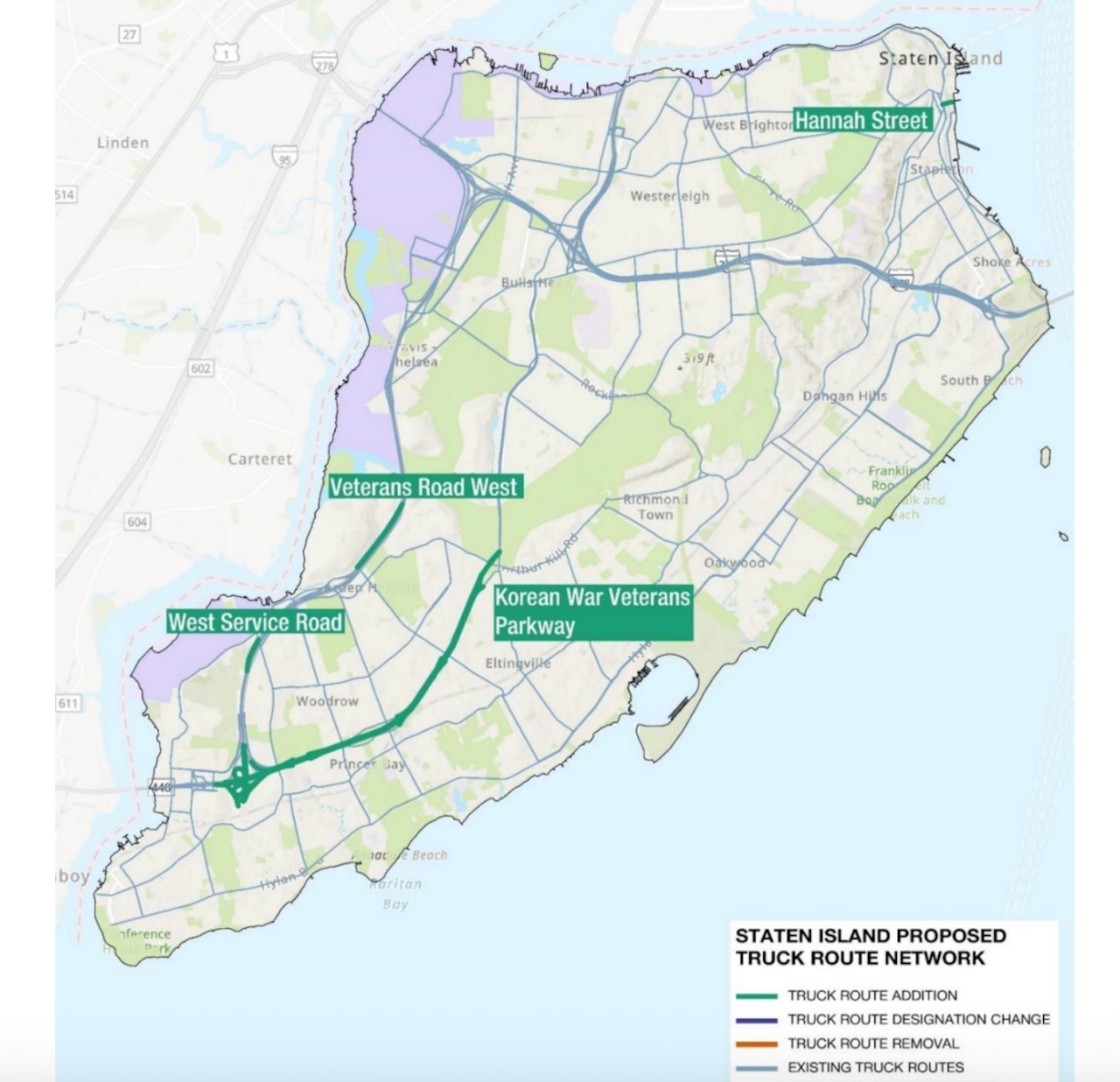 DOT truck route redesign