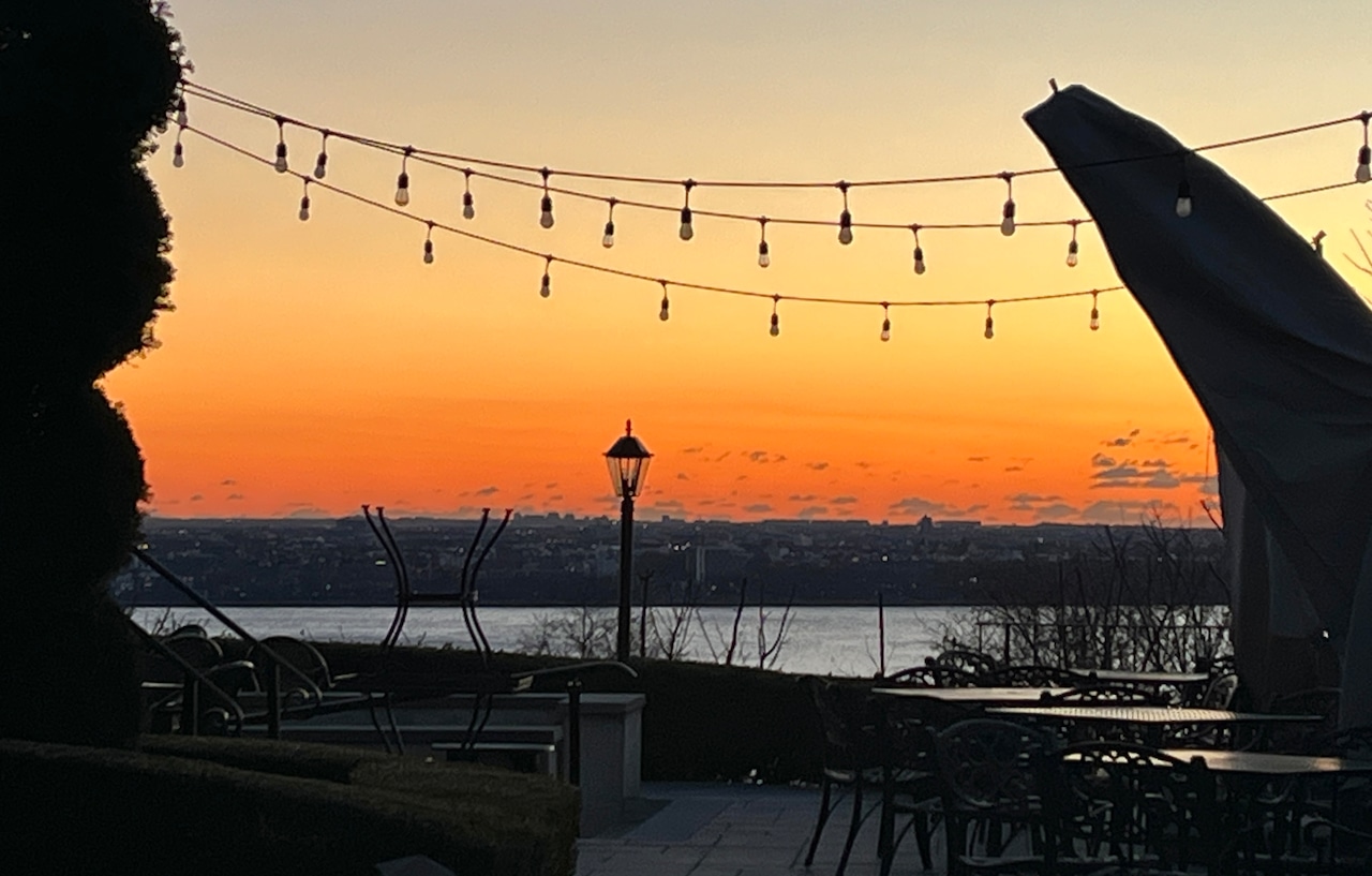 Sunrise over Grymes Hill