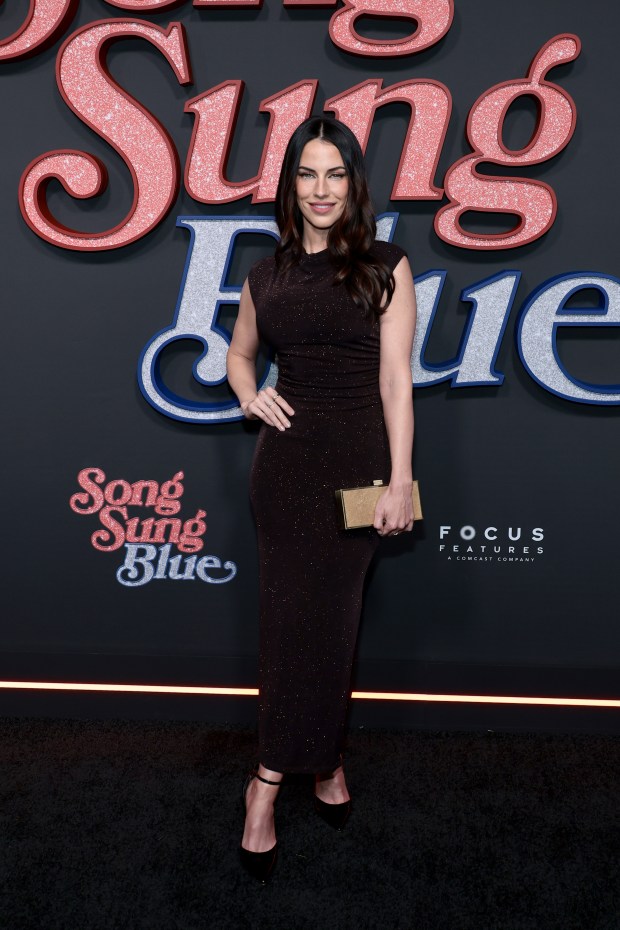 NEW YORK, NEW YORK - DECEMBER 11: Jessica Lowndes attends the "Song Sung Blue" New York Premiere at AMC Lincoln Square Theater on December 11, 2025 in New York City. (Photo by Dimitrios Kambouris/Getty Images)
