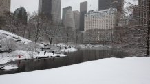 Central Park is seen after snowfall in New York City on December 27, 2025. New York City receieved around 4 inches (10 centimeters) of snow overnight. Airlines canceled 1,500 US flights during the peak holiday travel period Friday, with severe winter storm warnings and heavy snow forecast across parts of the Midwest and northeast. (Photo by TIMOTHY A. CLARY / AFP via Getty Images)