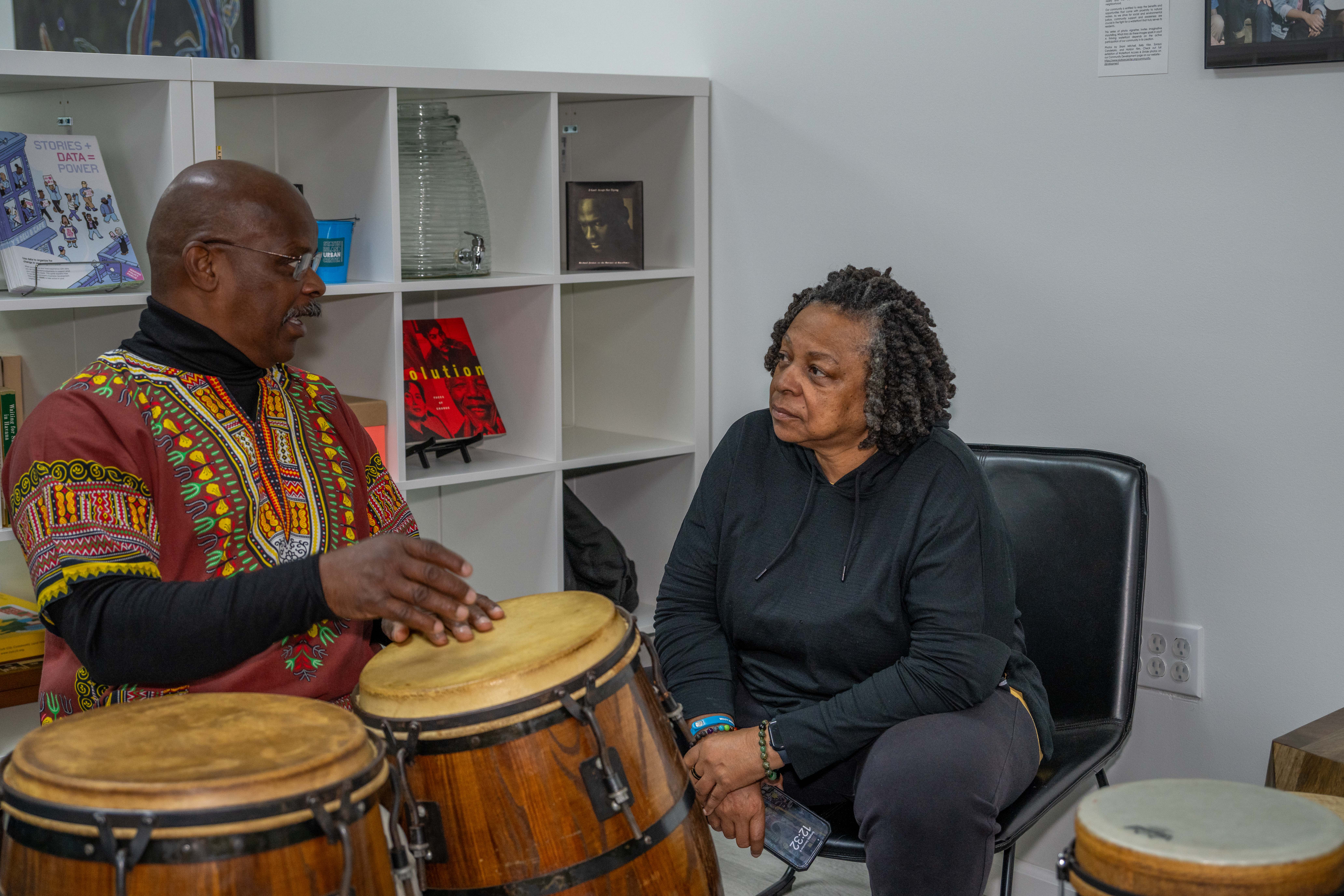 More than one hundred people turned out for the grand opening of the Staten Island Urban Center’s new storefront at 206 Bay Street in Tompkinsville on Saturday, December 6, 2025. (Owen Reiter for the Advance/SILive.com)