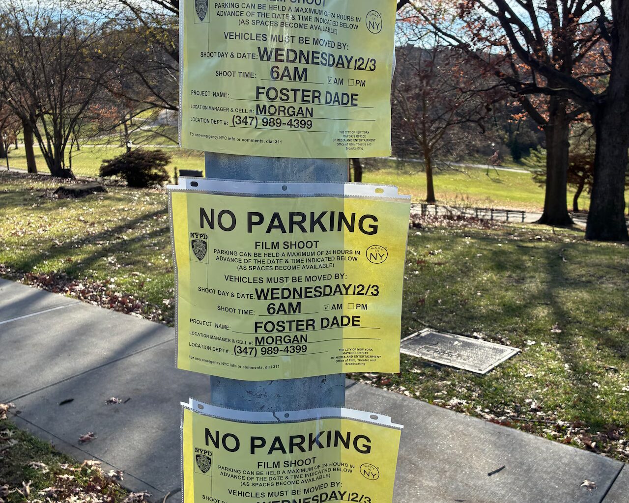 Filming of popular YA novel for Hulu to cause parking restriction on major roadway