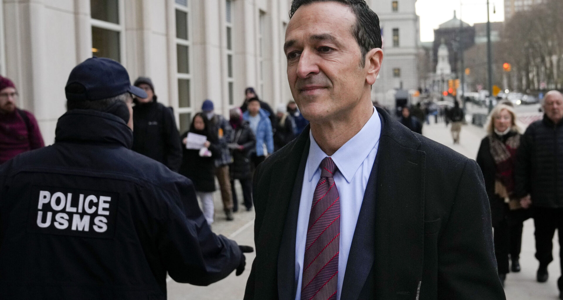 Former 21st Century Fox executive Hernan Lopez arrives at federal court in Brooklyn, Jan. 17, 2023, in New York. Photo: John Minchillo/AP