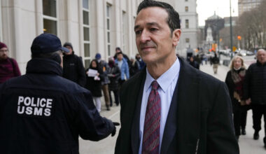 Former 21st Century Fox executive Hernan Lopez arrives at federal court in Brooklyn, Jan. 17, 2023, in New York. Photo: John Minchillo/AP