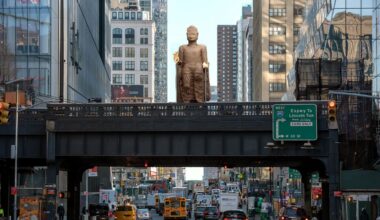 An artist’s rendition of what “The Light That Shines Through the Universe” will look like on the High Line when it is installed. (Courtesy of Tuan Andrew Nguyen and the High Line)