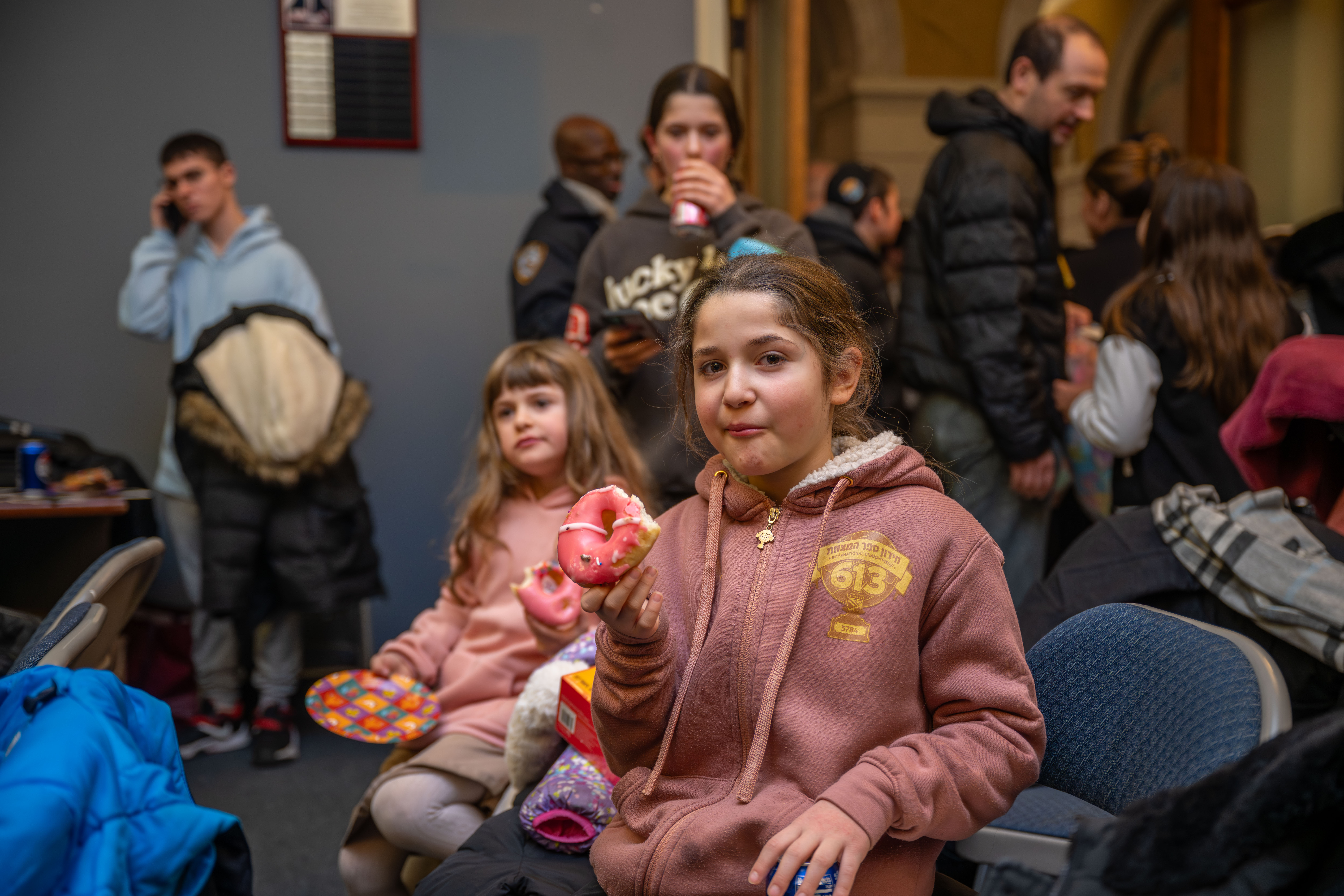 Hundreds gather at Staten Island Borough Hall for the 54th annual menorah lighting hosted by Borough President Vito Fossella, District Attorney Michael McMahon, and the Council of Jewish Organizations on Monday, December 15, 2025. (Owen Reiter for the Advance/SILive.com)