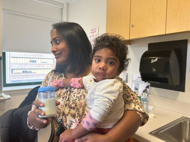 Dhruvan with his mother Prabha Subramanian at Mount Sinai Hospital earlier this month. (Courtesy of Mount Sinai Health System)