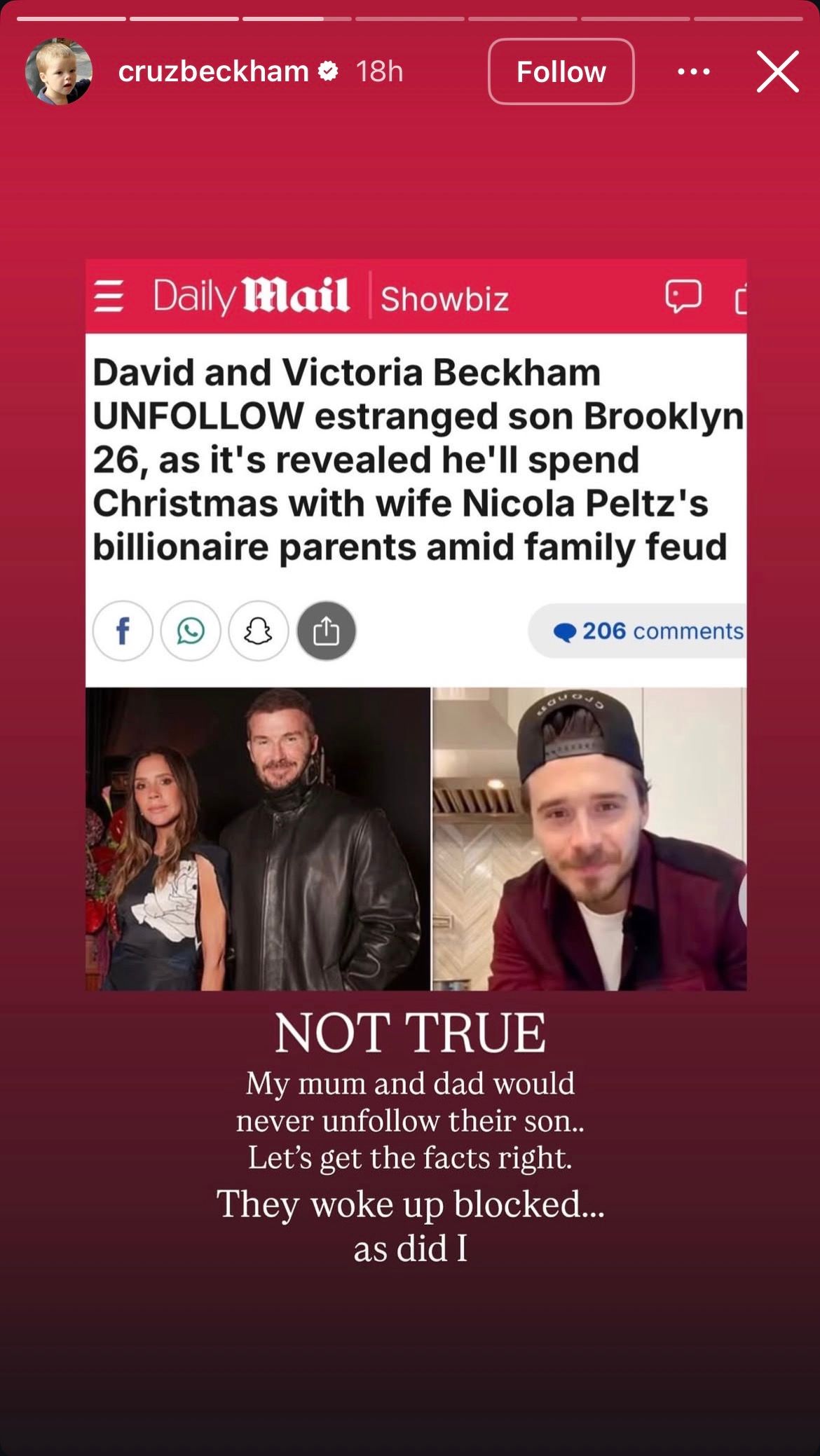 Image may contain Brooklyn Beckham David Beckham Victoria Beckham Clothing Coat Jacket Adult Person Face and Head