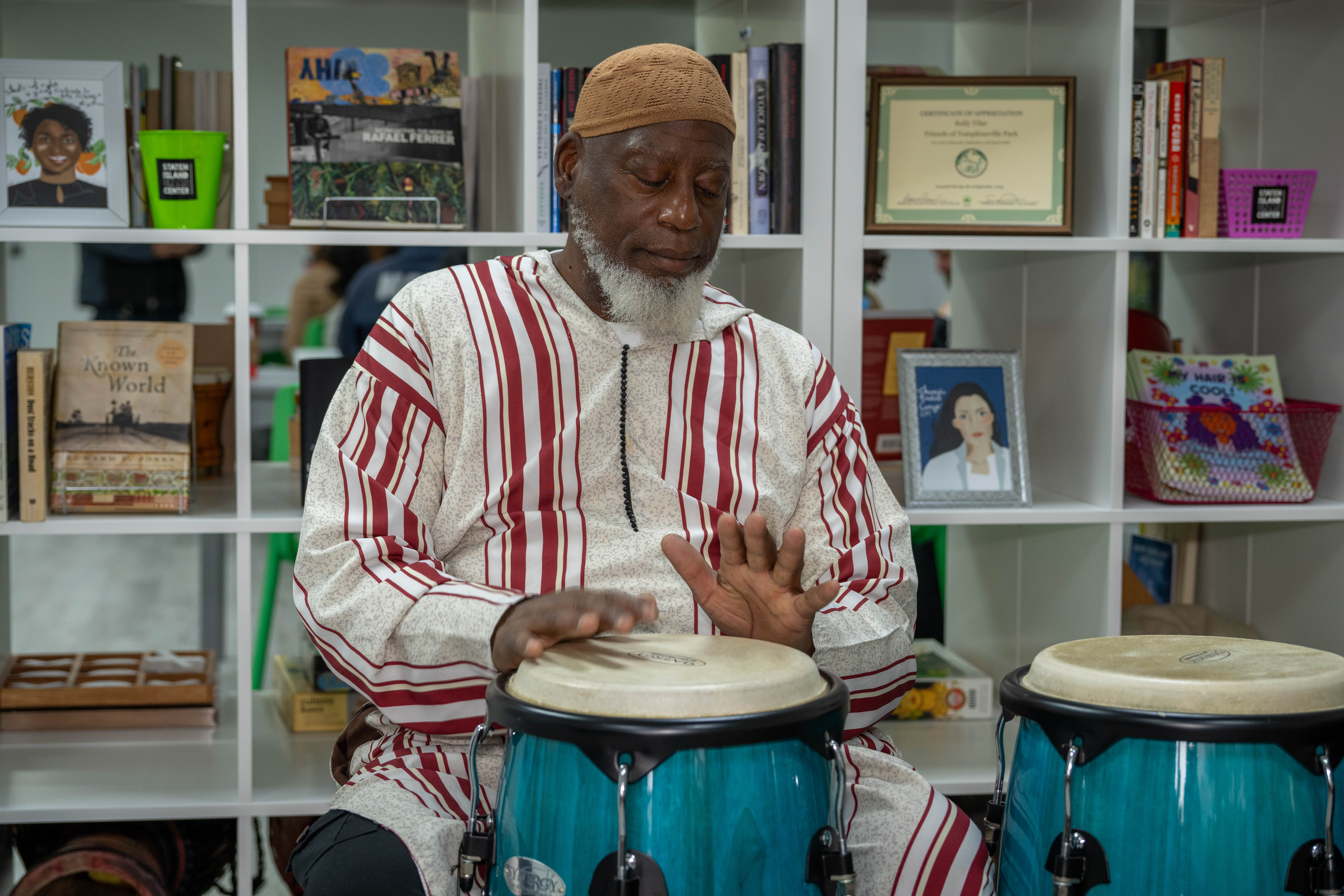 More than one hundred people turned out for the grand opening of the Staten Island Urban Center’s new storefront at 206 Bay Street in Tompkinsville on Saturday, December 6, 2025. (Owen Reiter for the Advance/SILive.com)