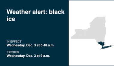 NY weather: Look for black ice in part of New York until Wednesday morning