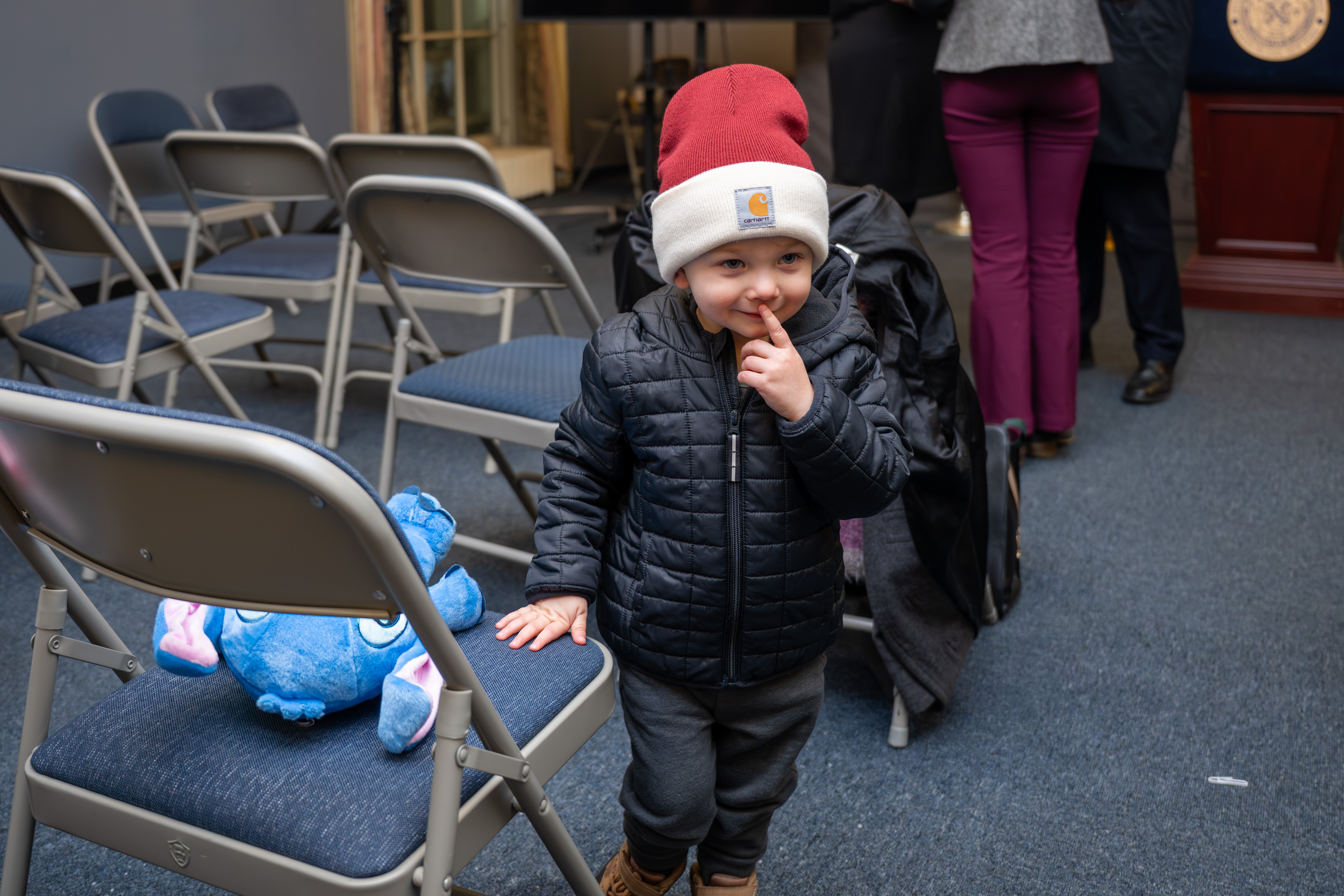 Hundreds gather at Staten Island Borough Hall for the 54th annual menorah lighting hosted by Borough President Vito Fossella, District Attorney Michael McMahon, and the Council of Jewish Organizations on Monday, December 15, 2025. (Owen Reiter for the Advance/SILive.com)