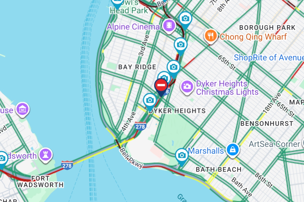 Gowanus Expressway crash causes extensive delays on approach to Verrazzano-Narrows Bridge