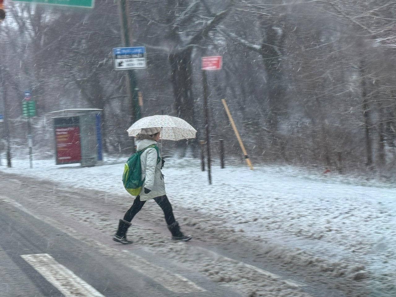 Snow in Bay Terrace on Dec. 27, 2025