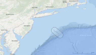 A map displaying Hudson Canyon’s location off the coasts of New York and New Jersey. Photo: NOAA