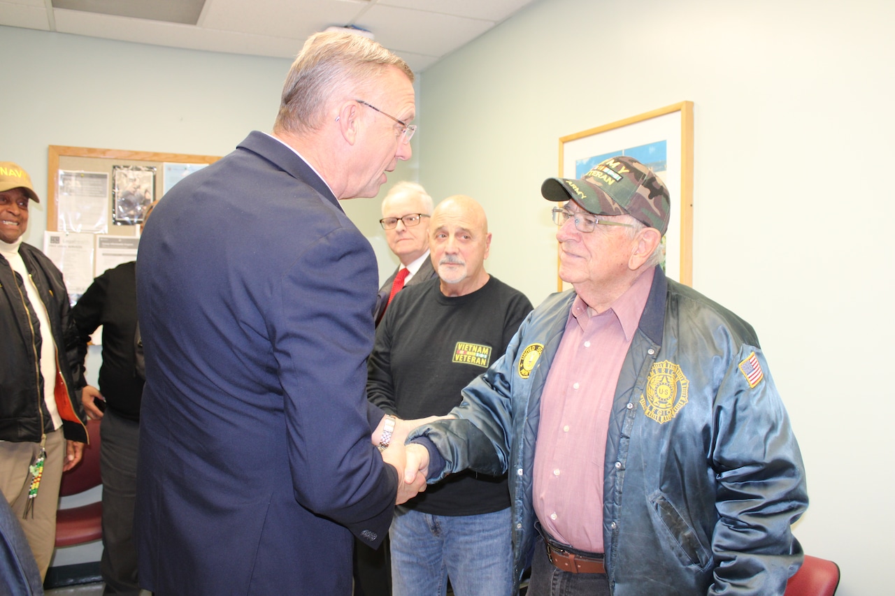 Secretary Collins meets with local veterans, Rep. Malliotakis