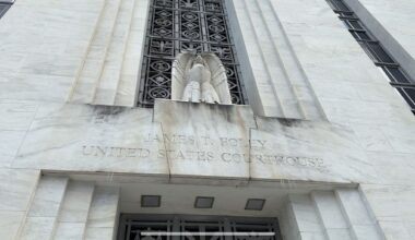 The outside of the U.S. District Court of the Northern District of New York on Broadway in Albany. (Spectrum News 1/Kate Lisa Photo)
