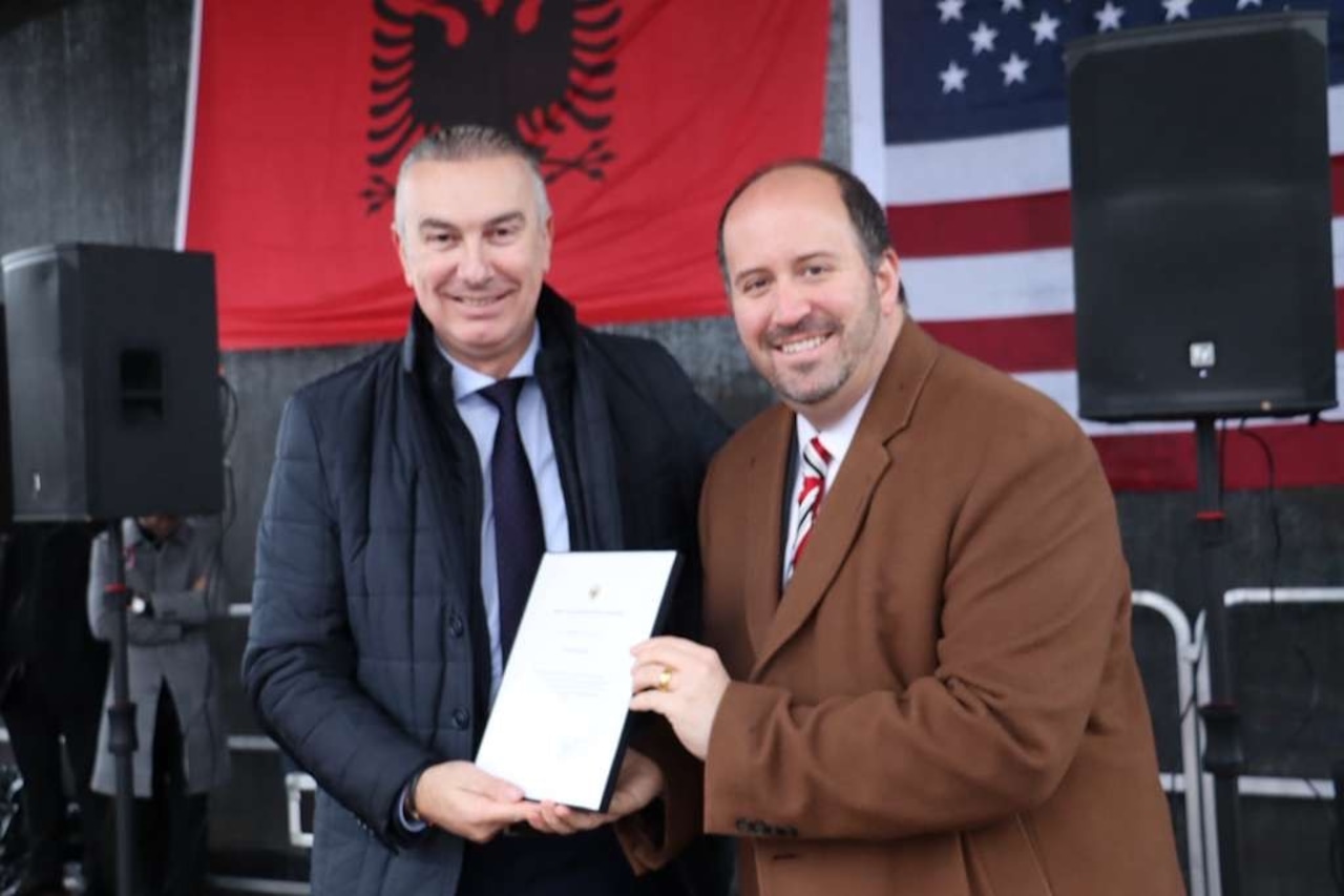 Albanian community celebrates Isa Boletini Way dedication