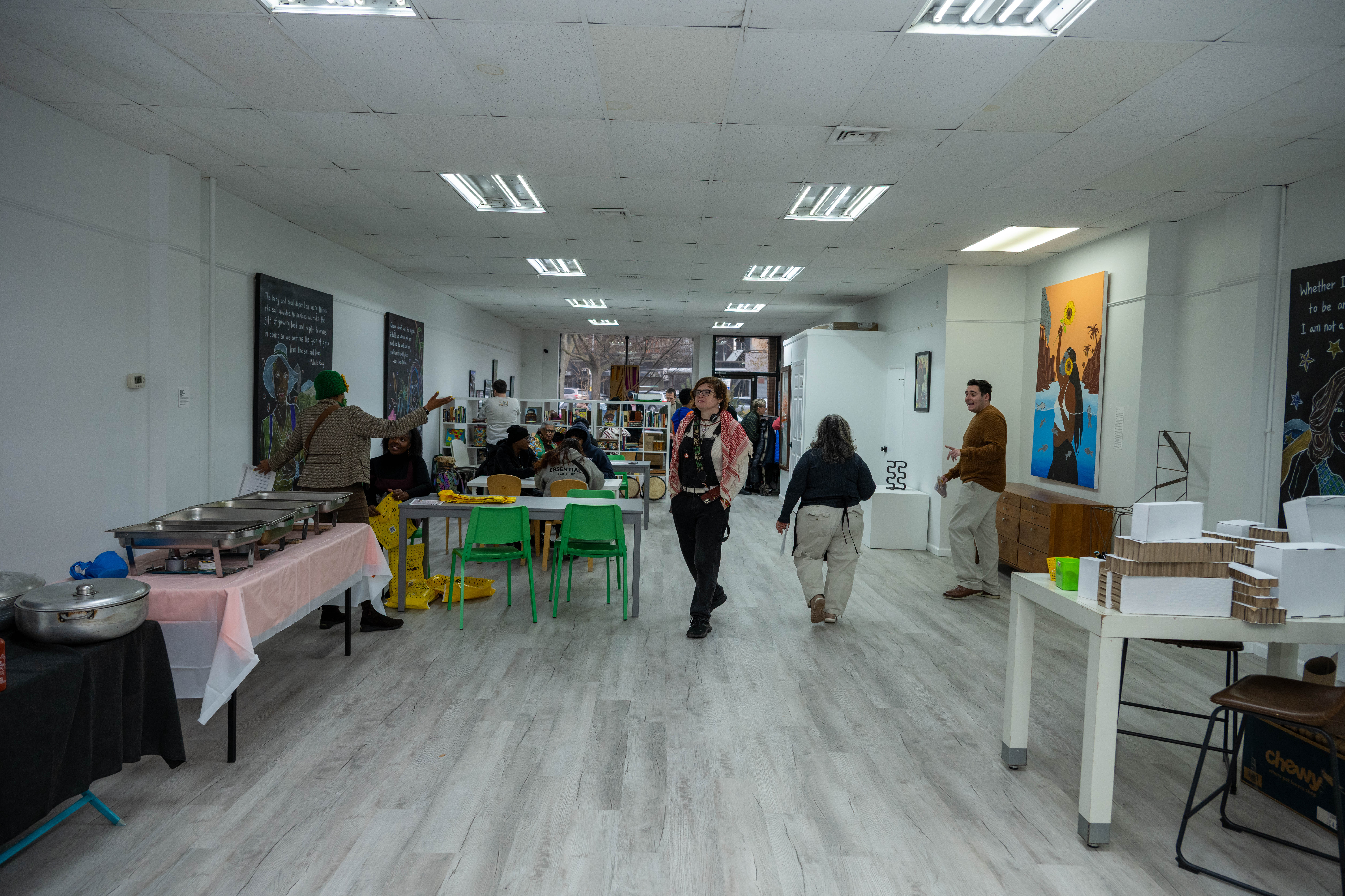 More than one hundred people turned out for the grand opening of the Staten Island Urban Center’s new storefront at 206 Bay Street in Tompkinsville on Saturday, December 6, 2025. (Owen Reiter for the Advance/SILive.com)