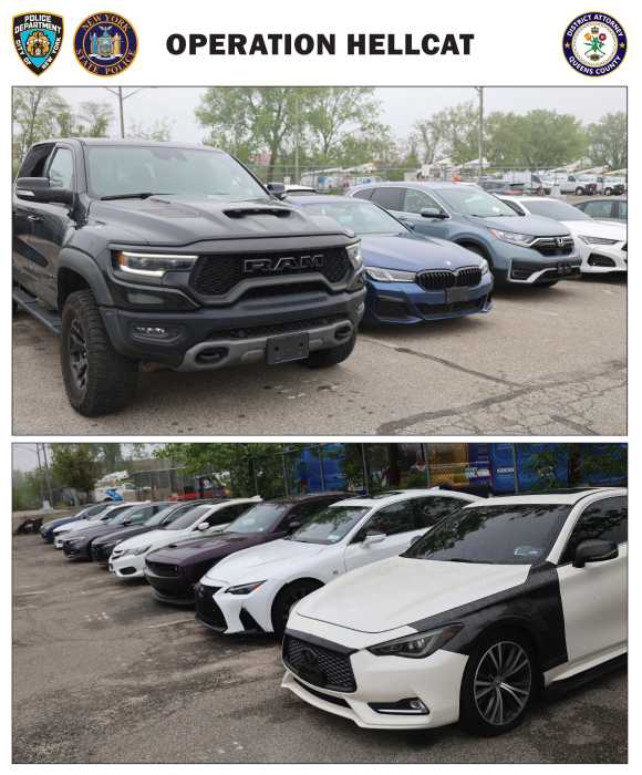 Twenty defendants were indicted for allegedly stealing 126 cars, 52 of which were stolen in Queens, valued at around $4.6 million, after a three-year undercover investigation.