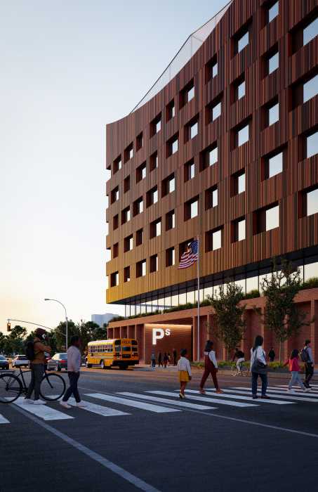 rendering of new school