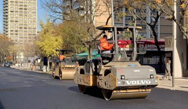 Here come the road rollers. Photo: Mary Frost, Brooklyn Eagle