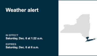 NY weather: Weather alert issued for part of New York until Saturday morning