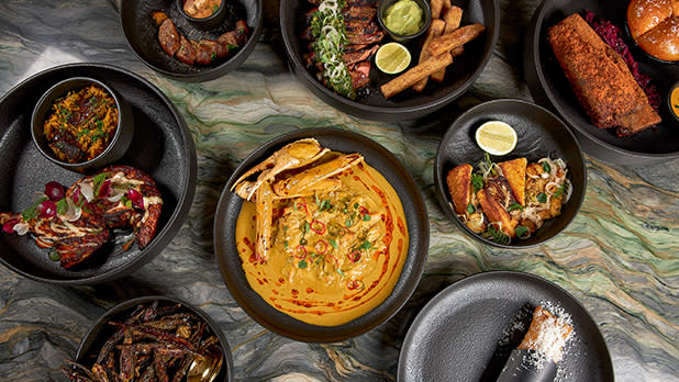 A spread of dishes featured on the menu at Tatiana