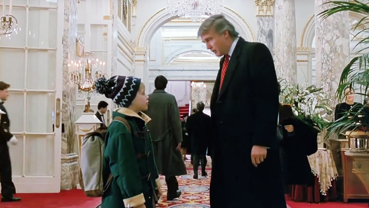 Home Alone 2: Lost in New York, from left: Macaulay Culkin, Donald Trump, 1992.