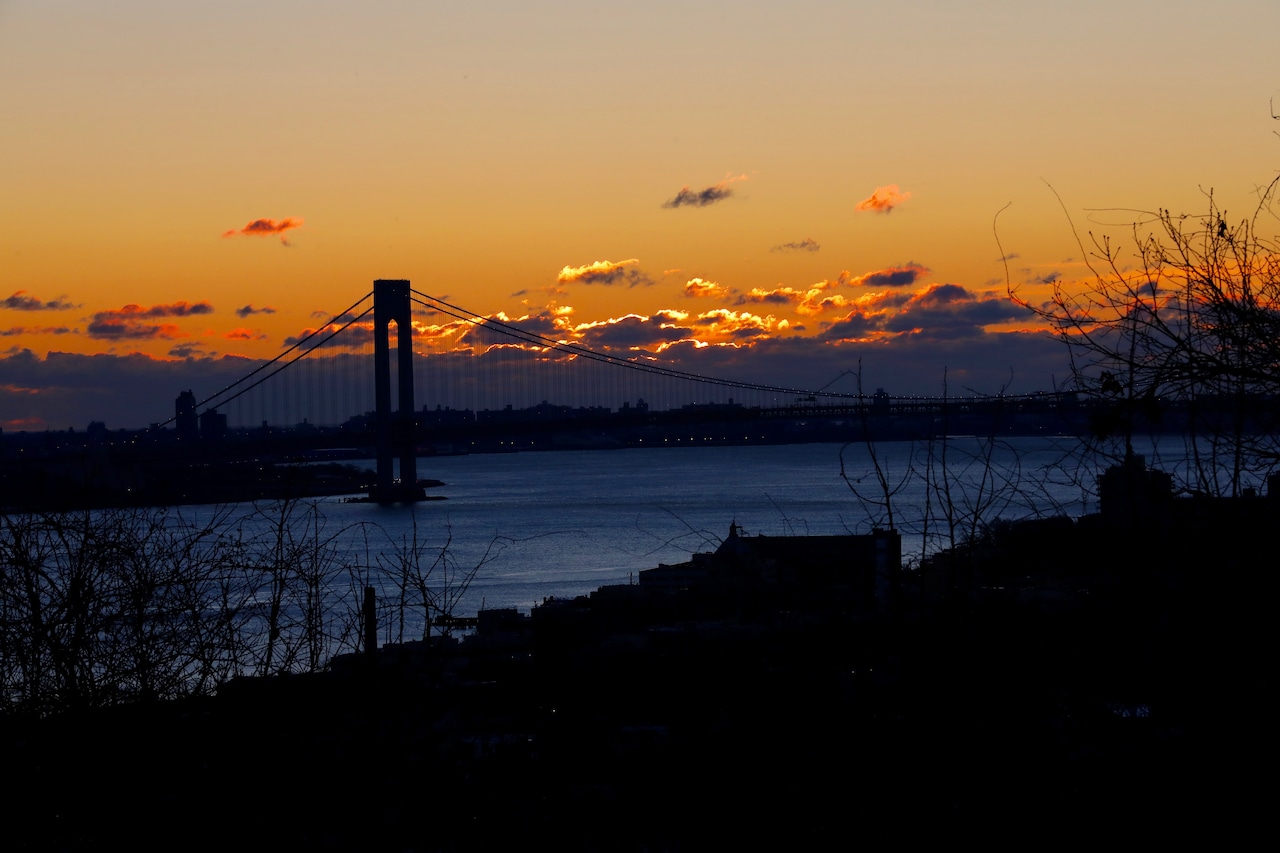 Sunrise over Grymes Hill