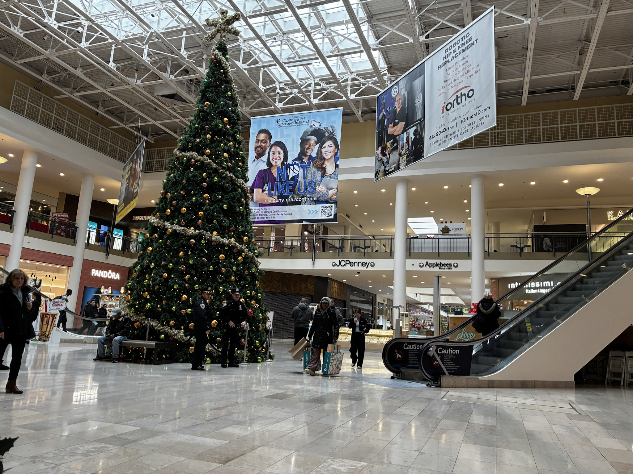 NYPD Assistant Chief Melissa Eger, the Staten Island borough commander, along with other members of the NYPD visited the Staten Island Mall in New Springville to speak with shopkeepers about the department's effort to reduce retail theft and overall crime in the mall during the holiday shopping season on Dec. 15, 2025.