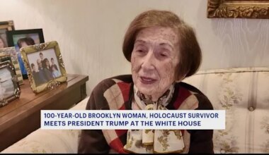 100-year-old Brooklyn woman, Holocaust survivor, shares on-camera moment with President Trump
