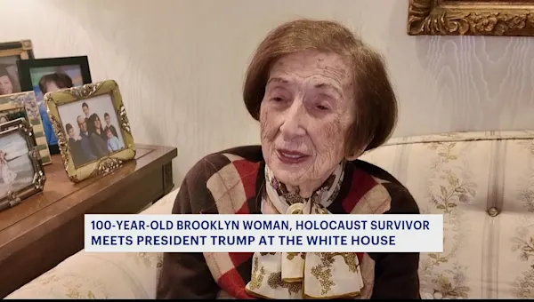 100-year-old Brooklyn woman, Holocaust survivor, shares on-camera moment with President Trump