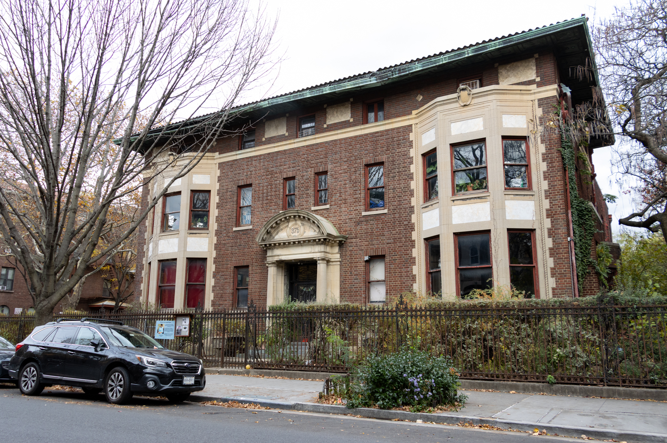 brick house on a corner