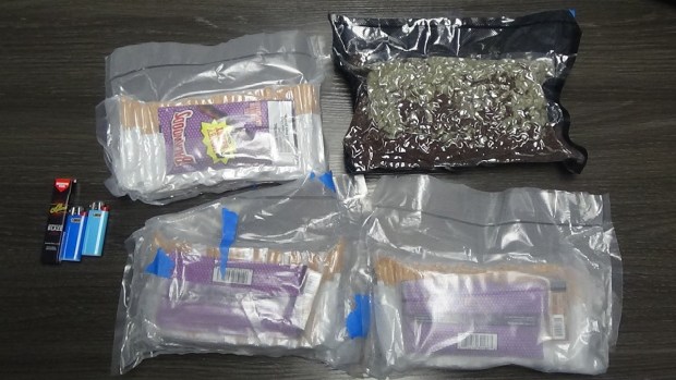 Authorities found vacuum-sealed bags, three with cigarettes, the fourth with pot, hidden inside a vest being worn by Najee Jackson, a correction officer at the Metropolitan Detention Center in Brooklyn, officials said. (United States District Court)