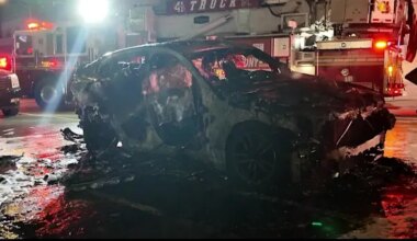 Multiple cars destroyed after catching fire in Van Nest