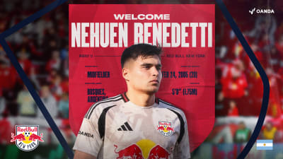 Red Bull New York Completes Transfer of Midfielder Nehuen Benedetti from Club Estudiantes de la Plata