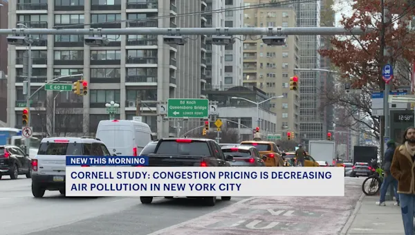 Congestion pricing linked to lower air pollution across New York City