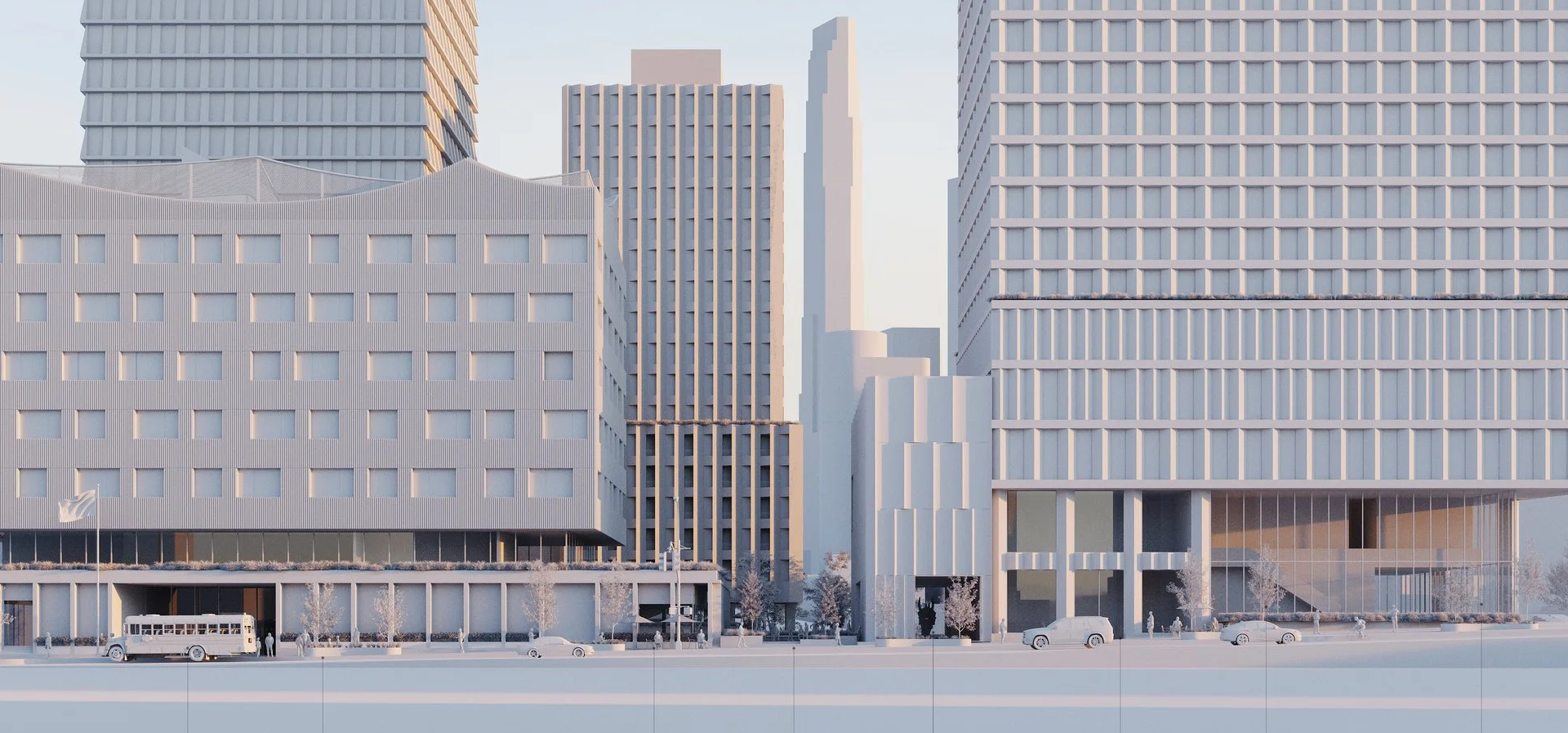 rendering of multi story buildings