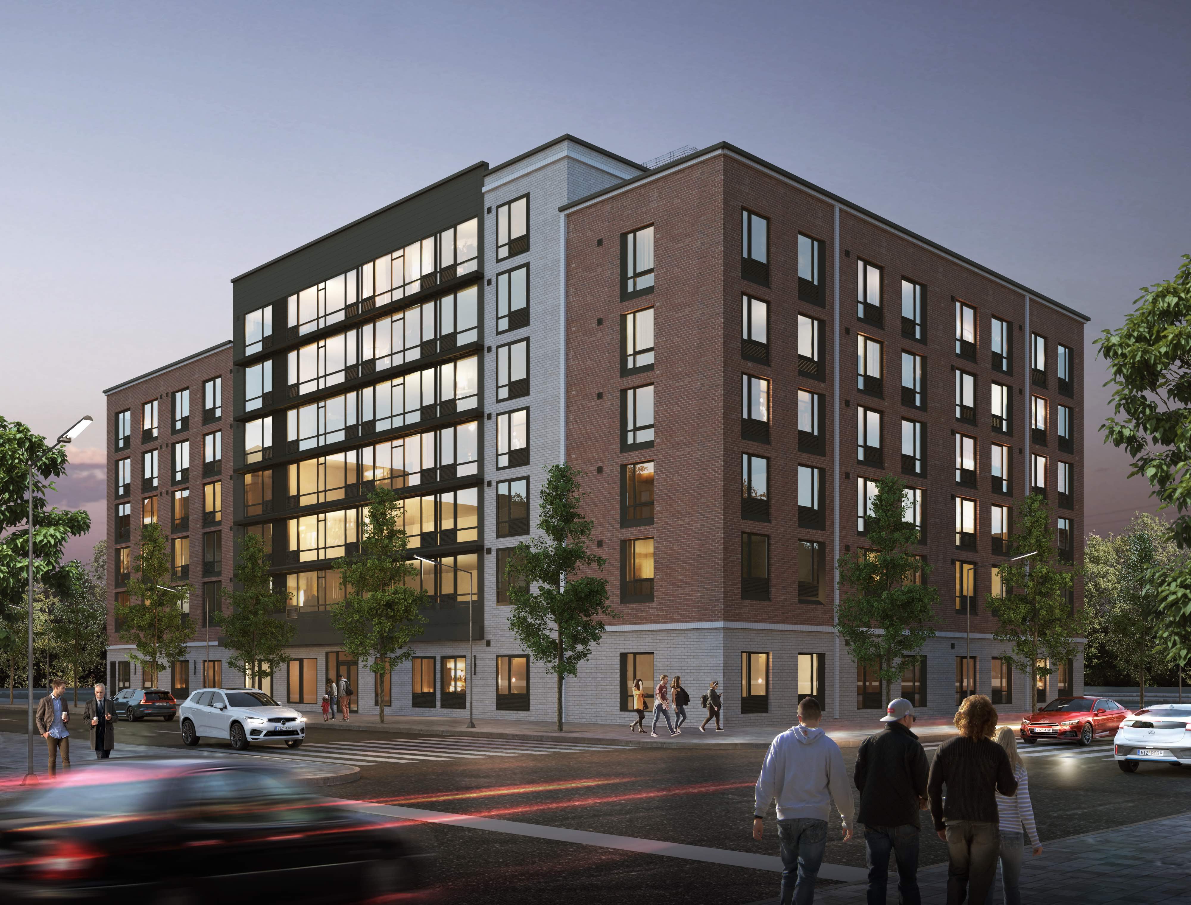 housing - rendering of a multi-story building