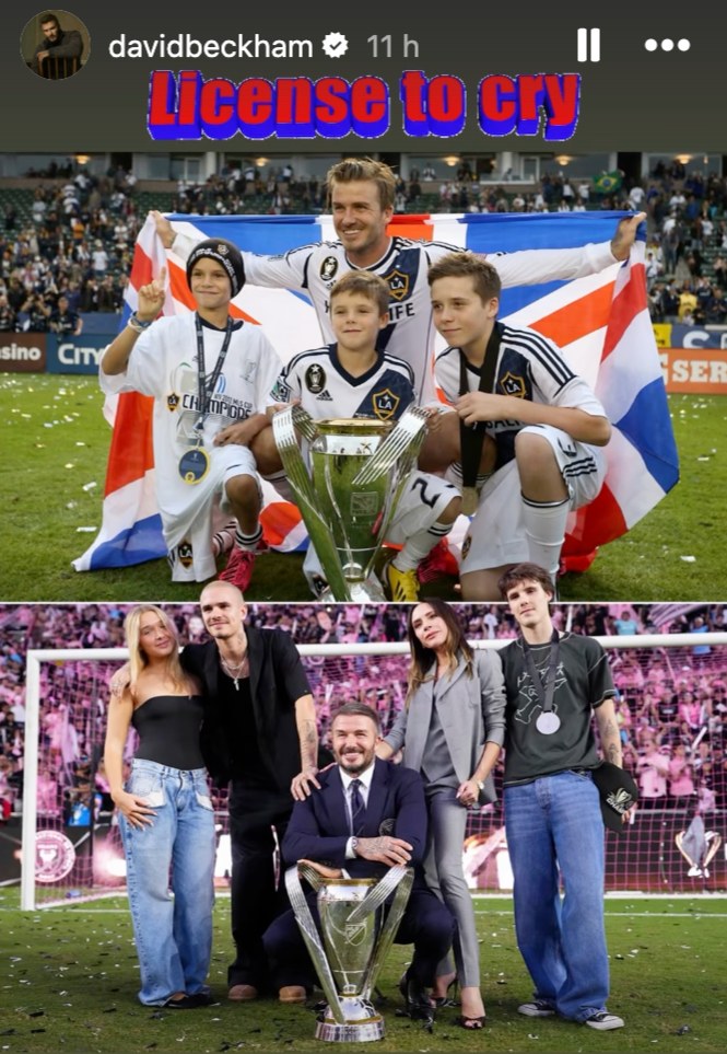 David Beckham featured son Brooklyn in an emotional Instagram post