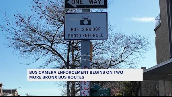 Automated camera enforcement fines start for 2 more Bronx bus routes
