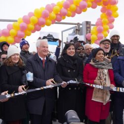 A ceremony was held for NYC Ferry’s new route from St. George to Bay Ridge. Photo courtesy of Transportation Alternatives