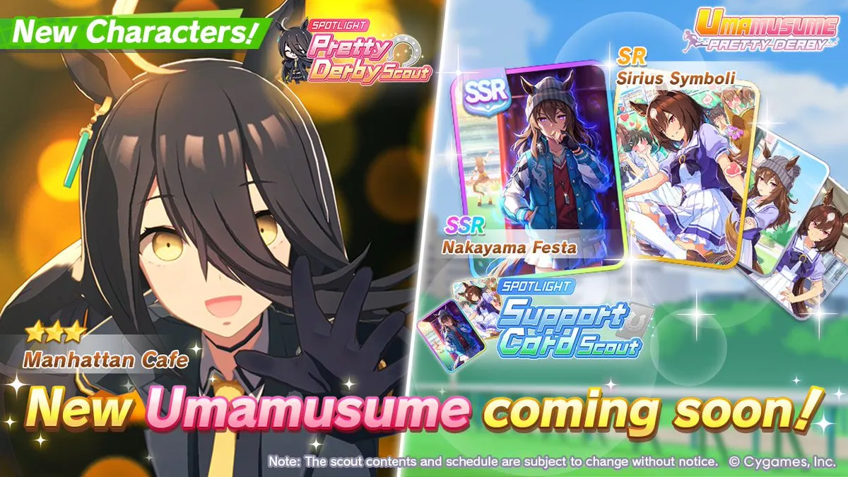 Manhattan Cafe Joins Umamusume: Pretty Derby Today