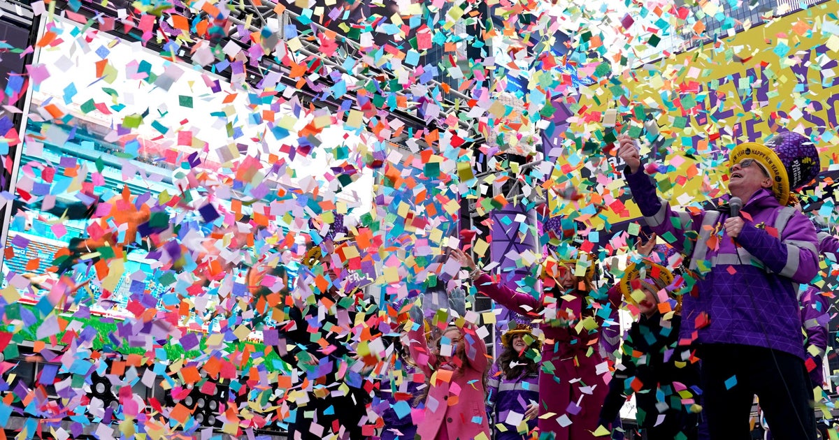 New Year's Eve confetti test today in Times Square