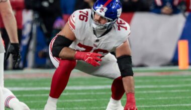NY Giants-Minnesota Vikings inactives: Jon Runyan, Jalin Hyatt sitting