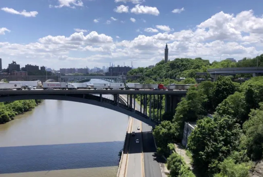 The incident took place over the Washington Bridge. 