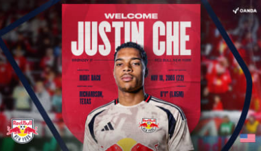 Red Bull New York Completes Transfer of Defender Justin Che from Brøndby IF